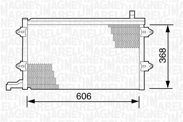 MAGNETI MARELLI Конденсатор, кондиционер 350203243000